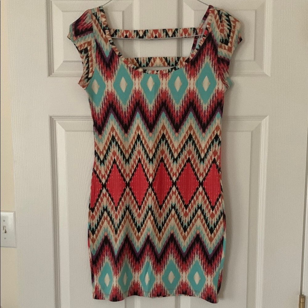 Charlotte Russe Multi- Colored Mini Dress SZ M